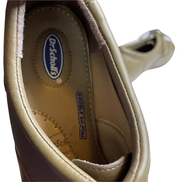 Dr Scholls Double Air Pillo Advanced Comfort Women’s Work Shoes Taupe Leather 9M - Picture 10 of 12